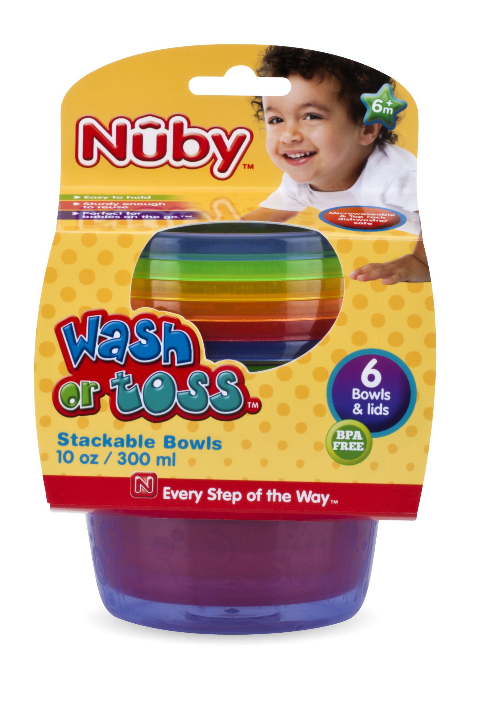 NUBY WASH OR TOSS BOWLS W/LIDS product image