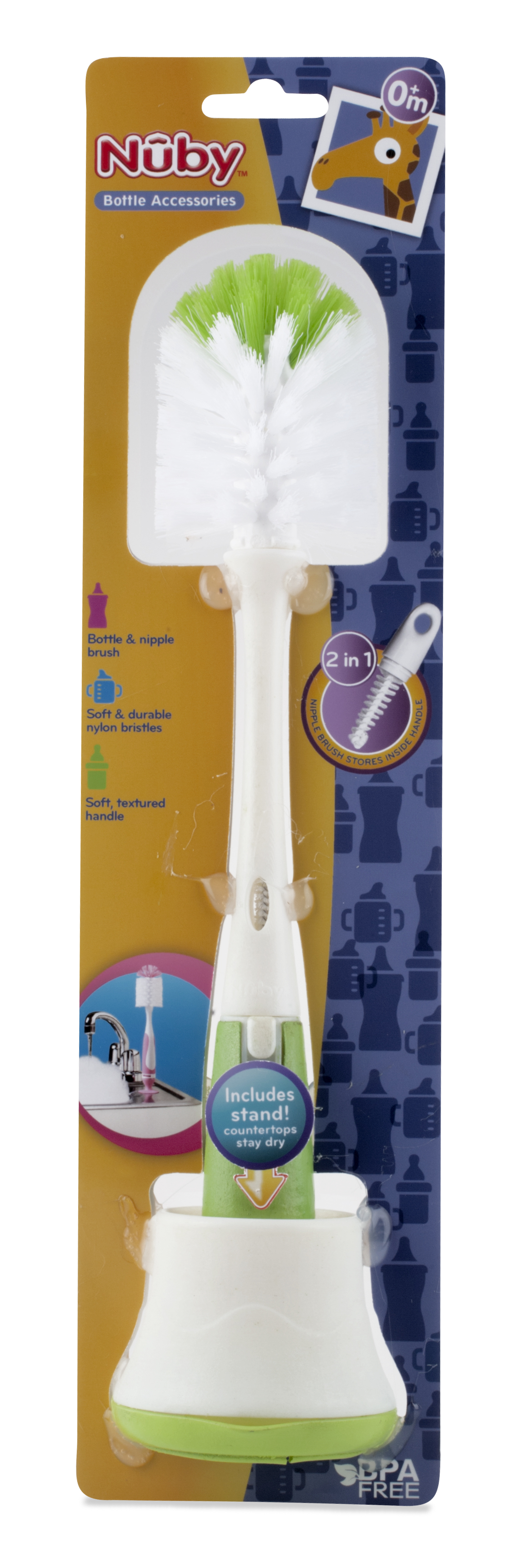 NUBY BOTTLE BRUSH W NIPPLE BRUSH product image