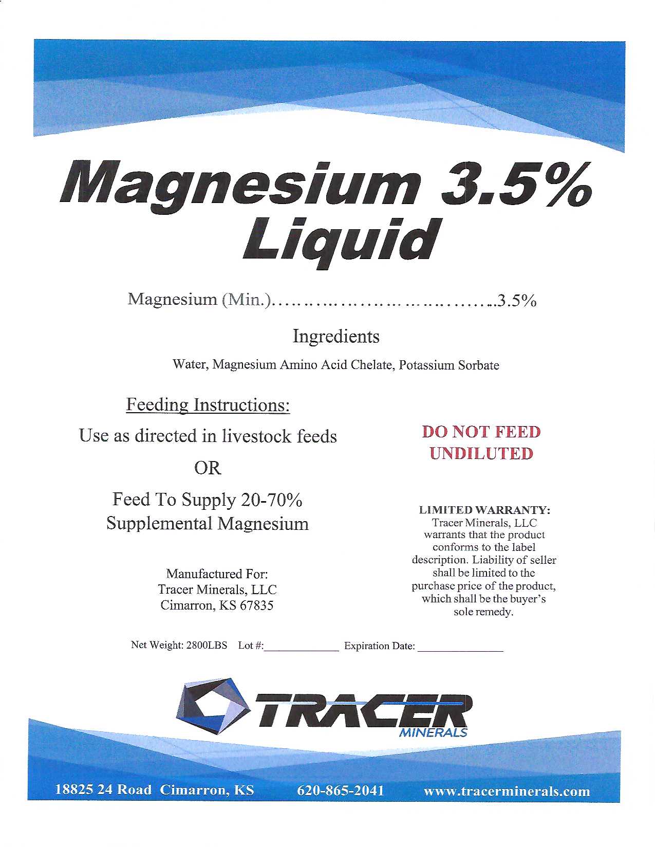 Tracer Magnesium 3.5% Liquid product image