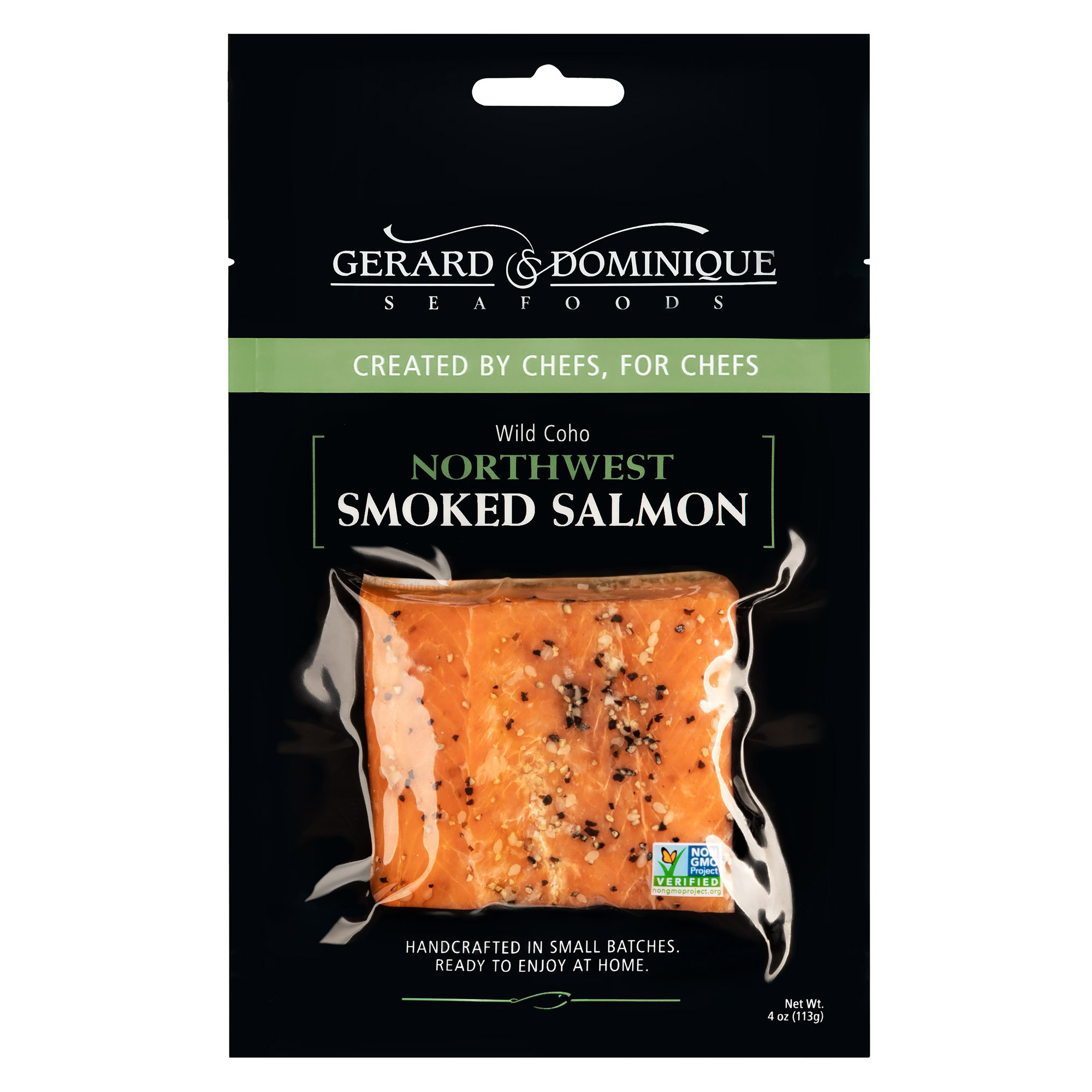 Peppered Wild Coho NW Style Smoked Salmon 4oz product image