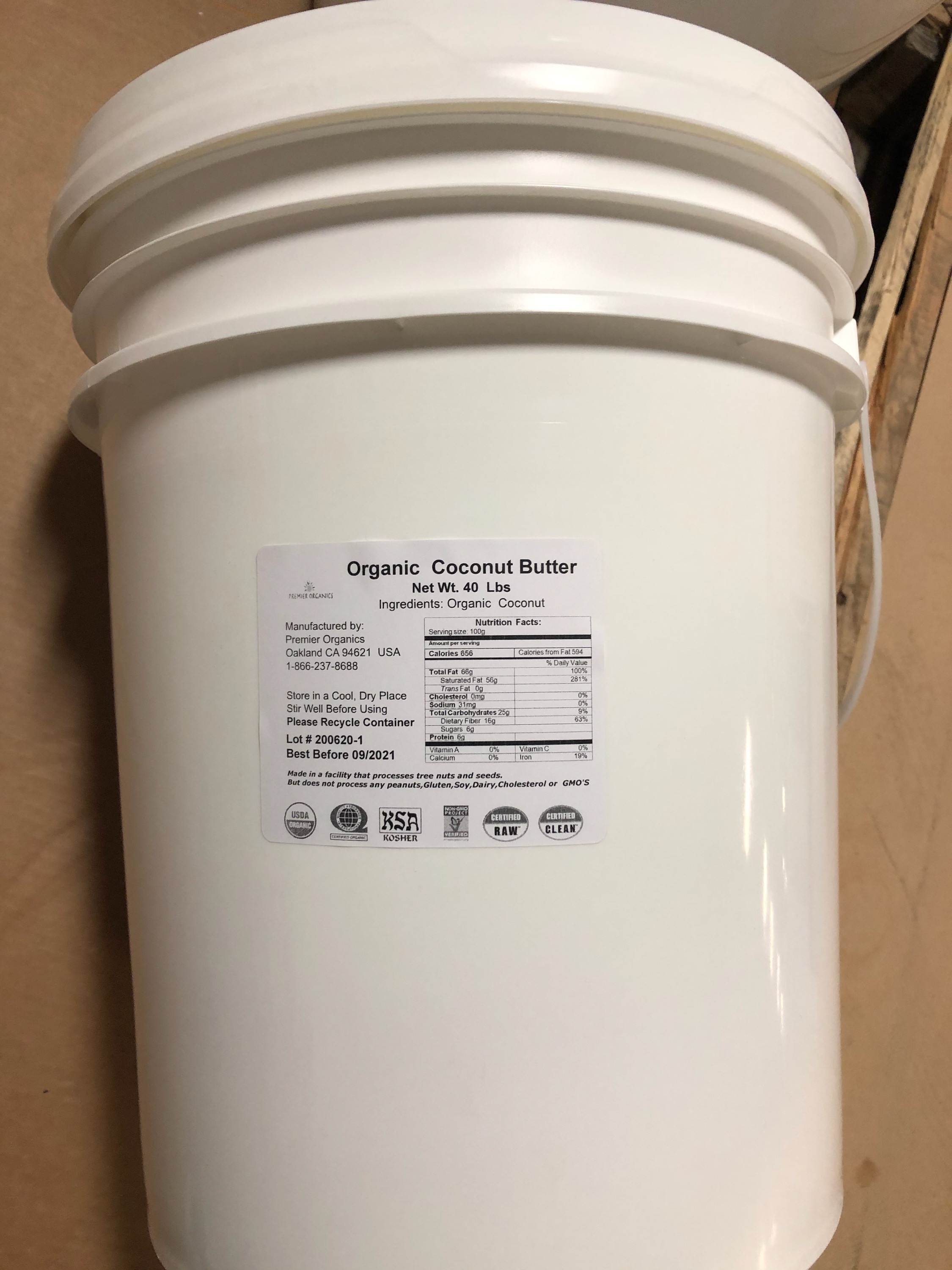 Artisana Organic Coconut Butter 40Lb Pail product image
