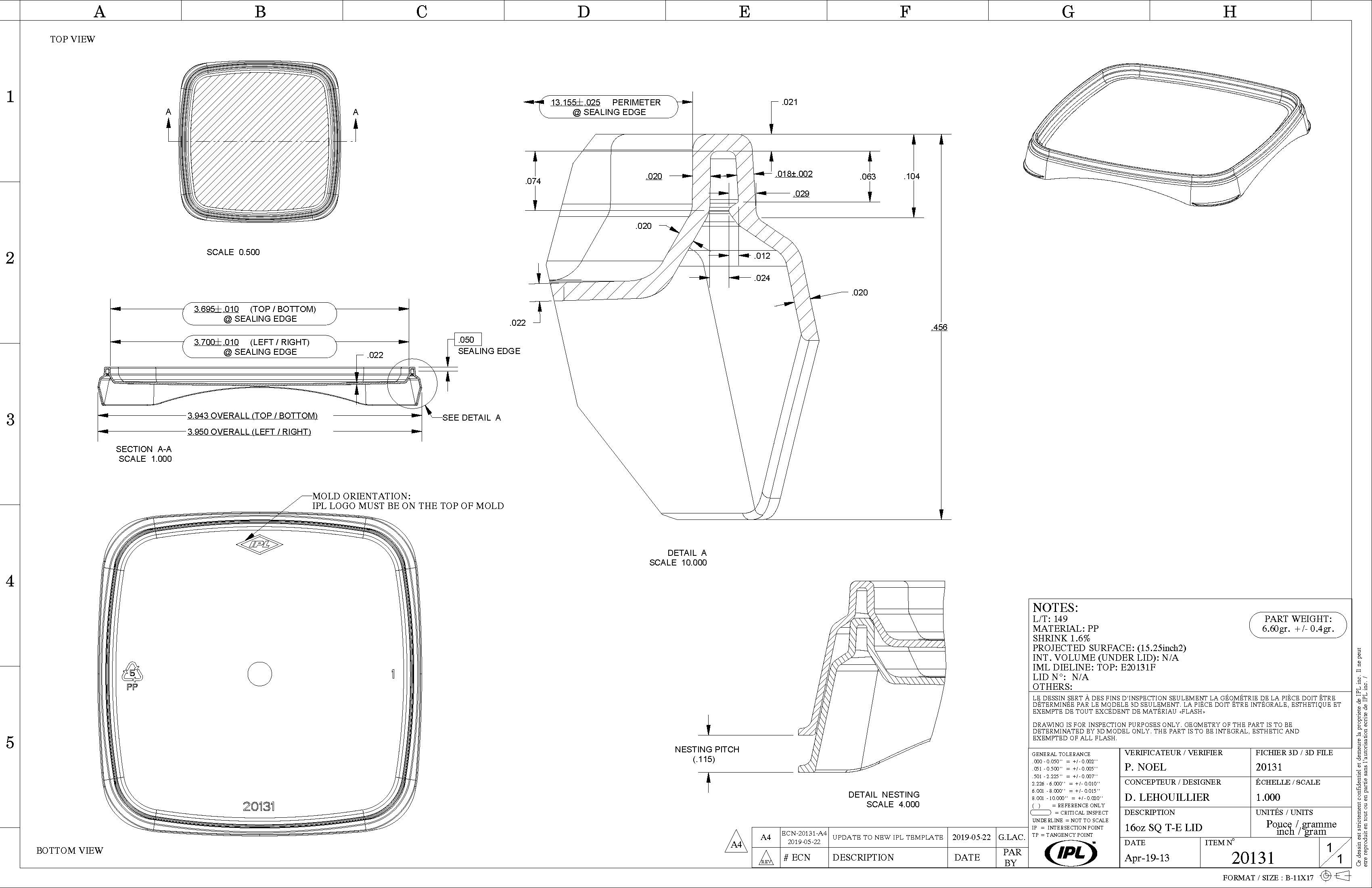 16 OZ. TAMPER EVIDENT LID product image