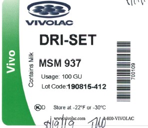 VIVOLAC DRI-SET VIVO MSM 937 (1000 LU) product image