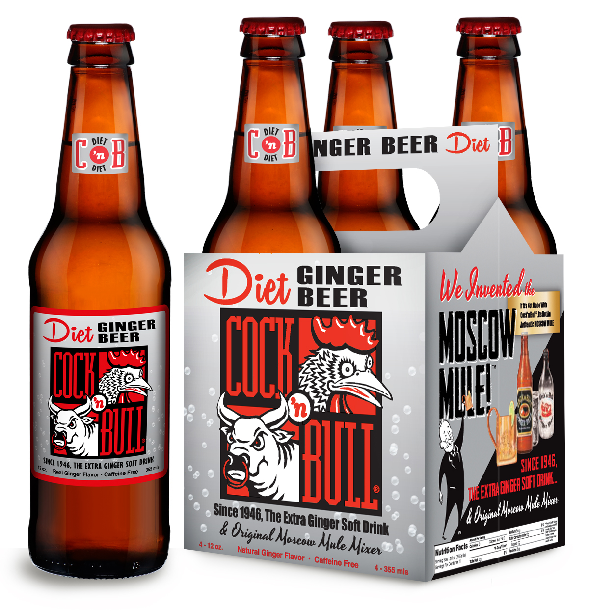 Cock 'n Bull Diet Ginger Beer 4 pack product image