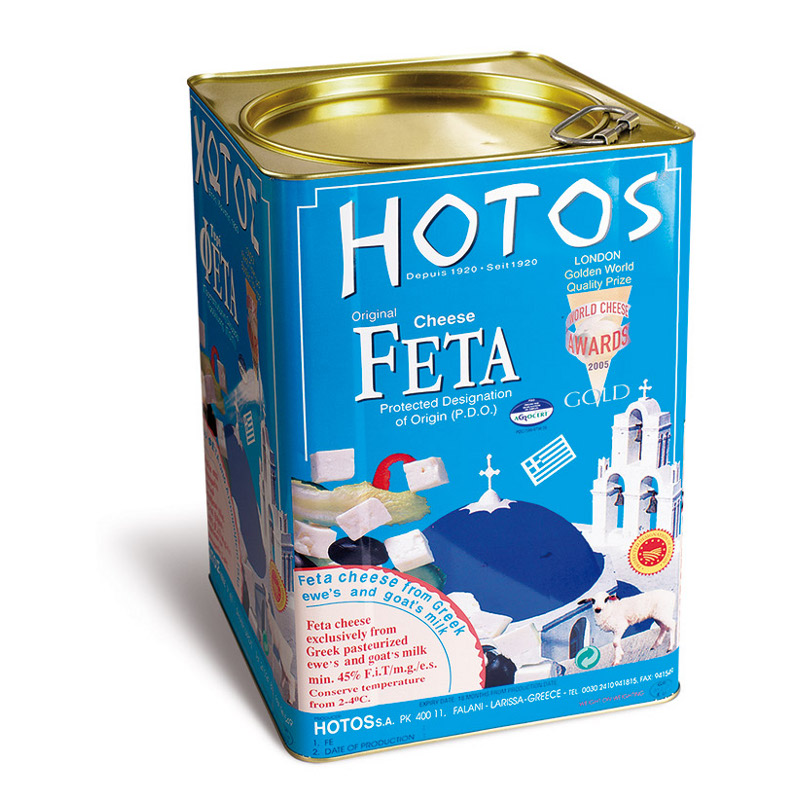 FETA CHEESE P.D.O 16 Kg IN METAL TINS IN BRINE product image