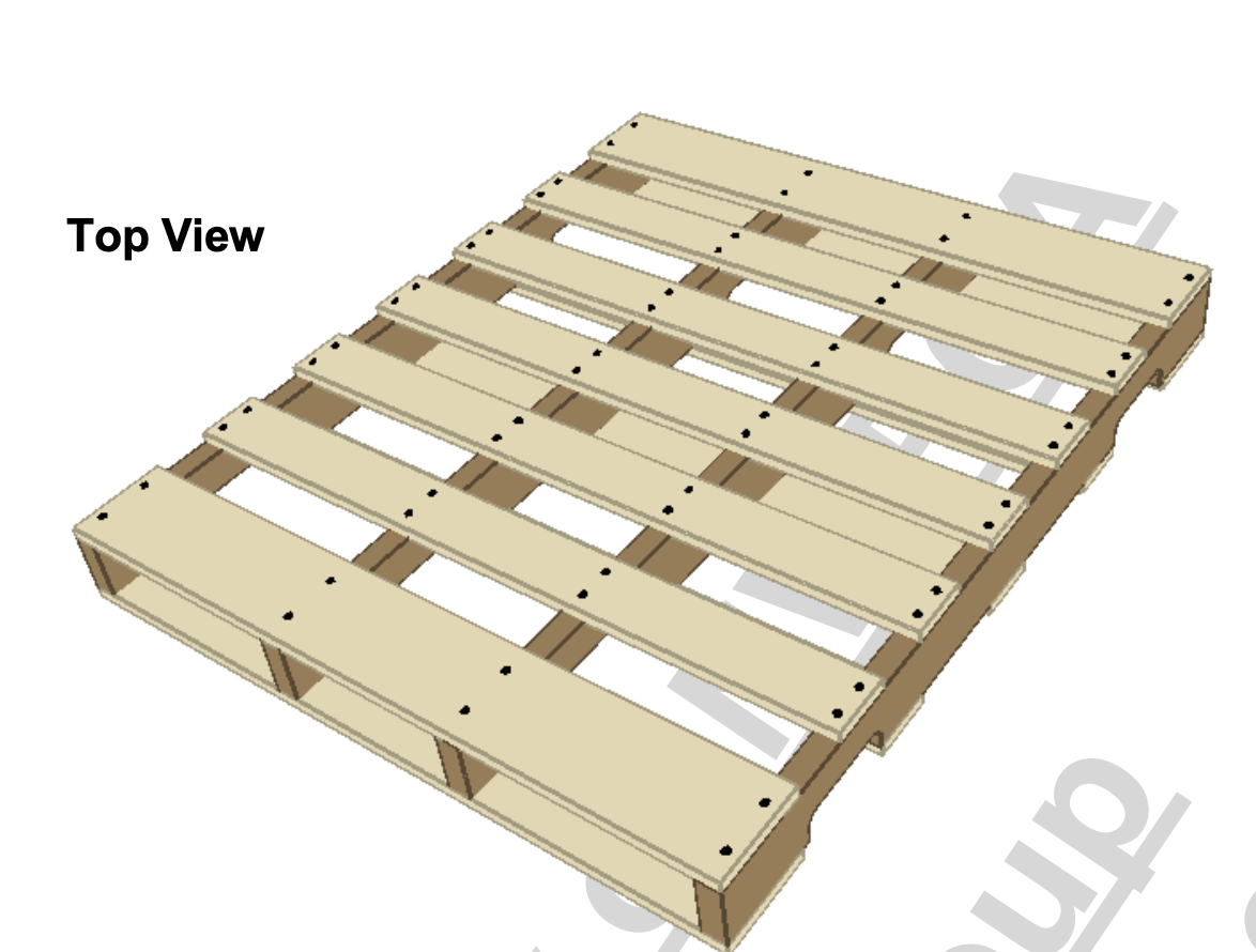 48x40 4 stringer new, hardwood, eastern pallet product image