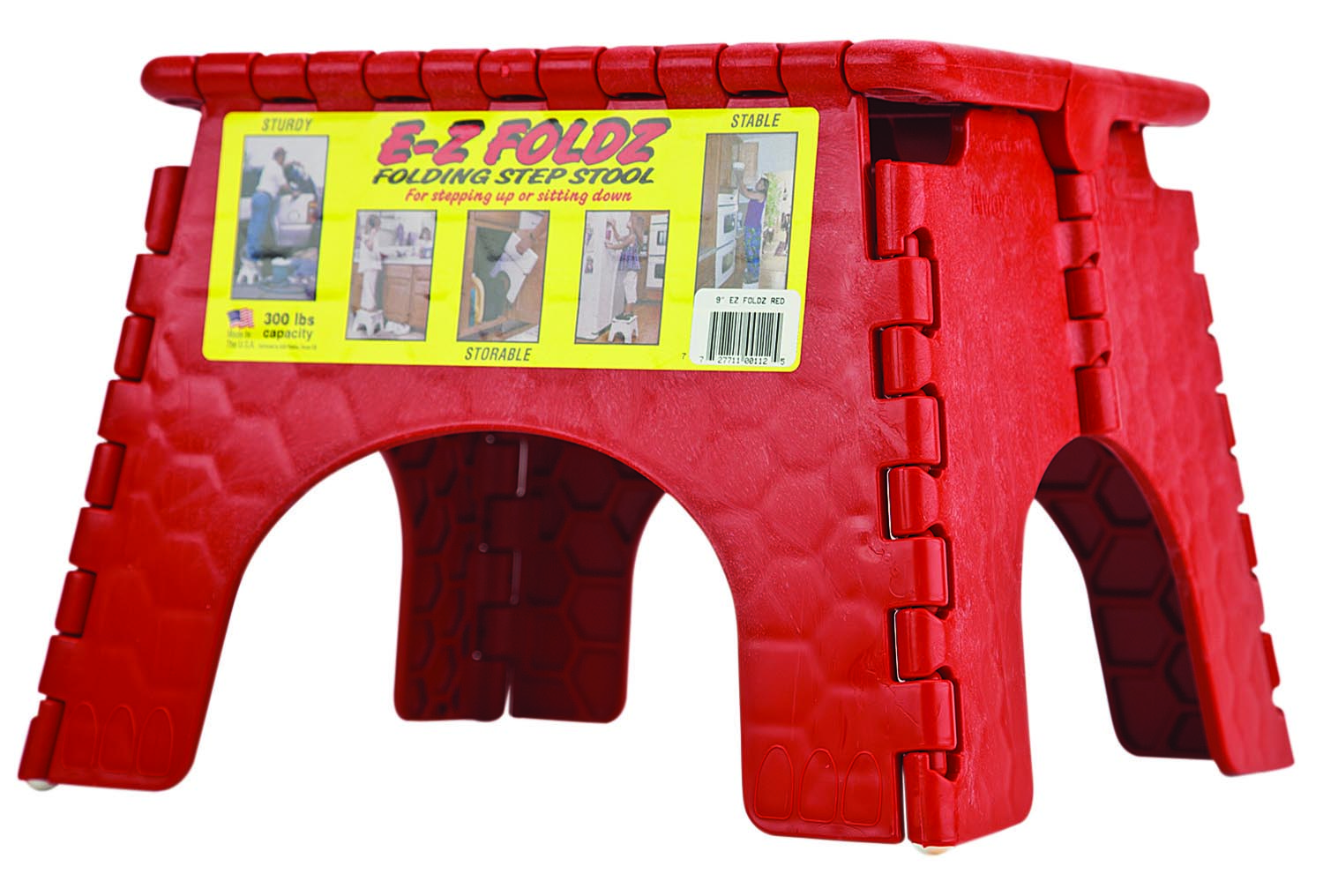 9" Folding Step Stool Red product image