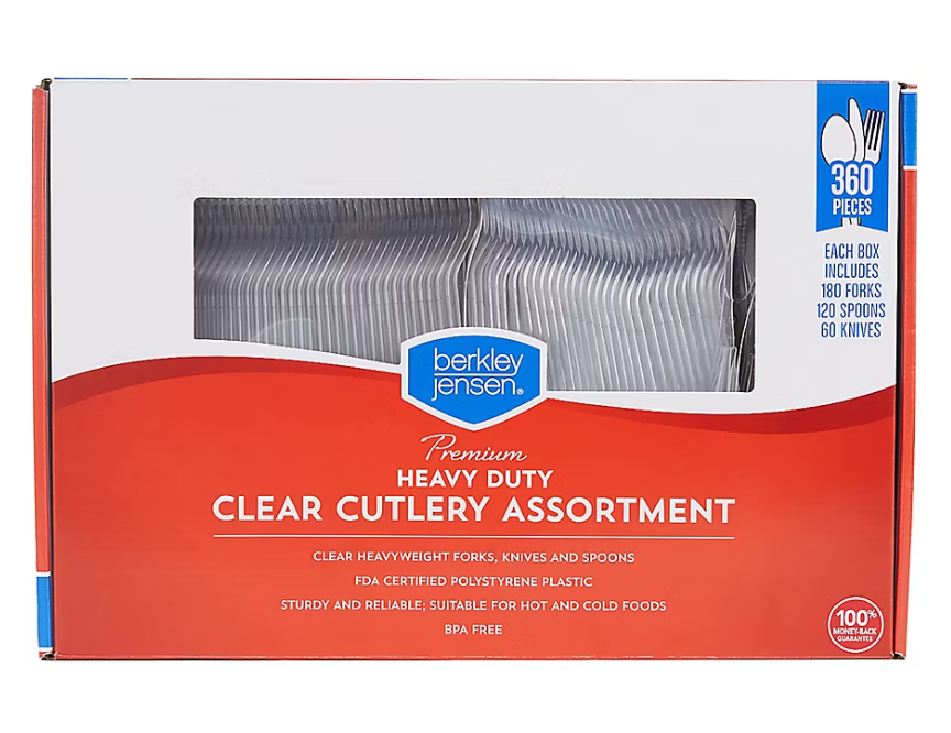 BJ Heavyweight Plastic Cutlery, 360 CT product image