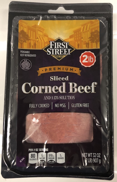 First Street Sliced Corned Beef - 6/2# (SWS# 38514; SVH# 4492644) product image