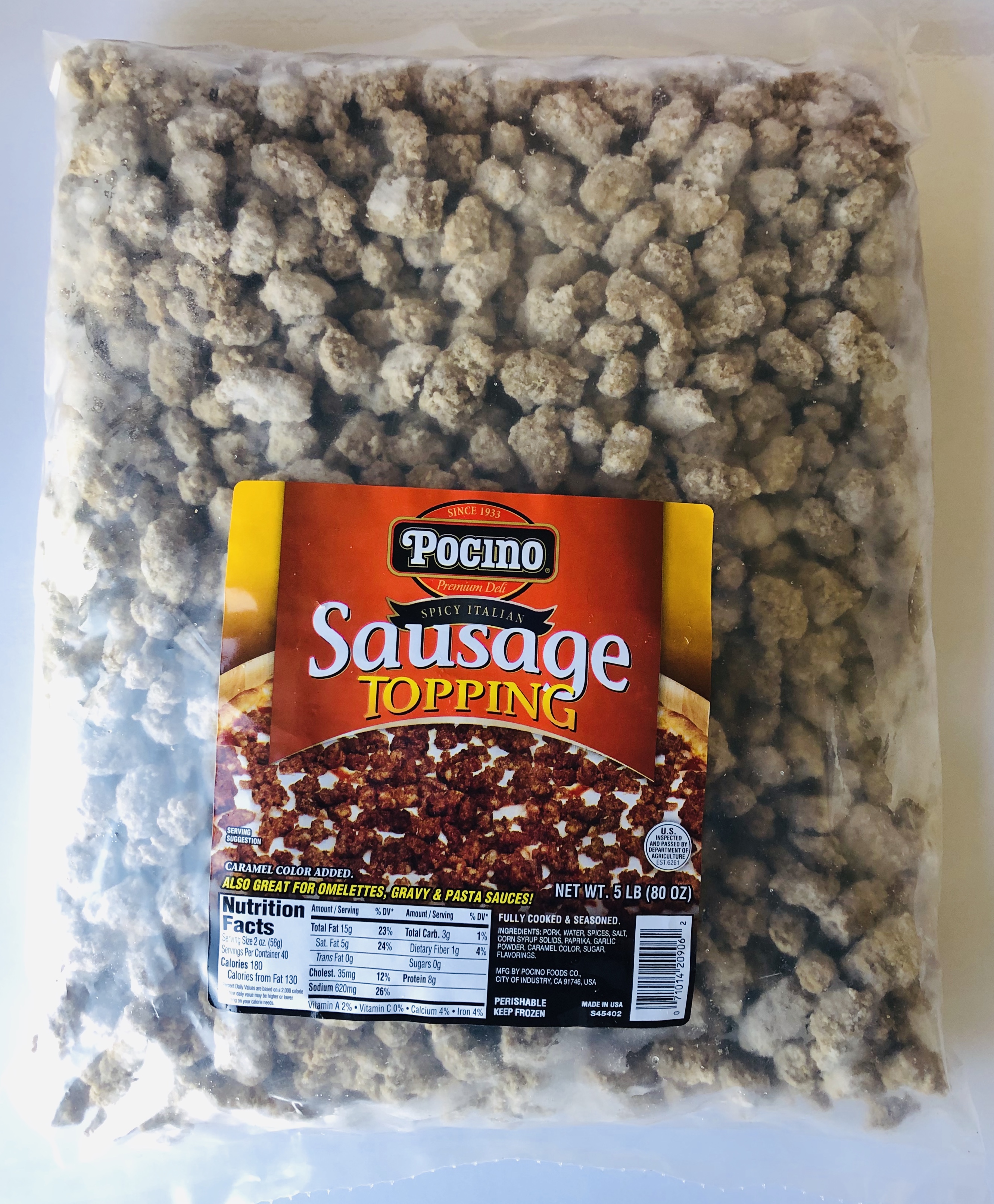 Pocino Spicy Italian Sausage Topping - 2/5# product image