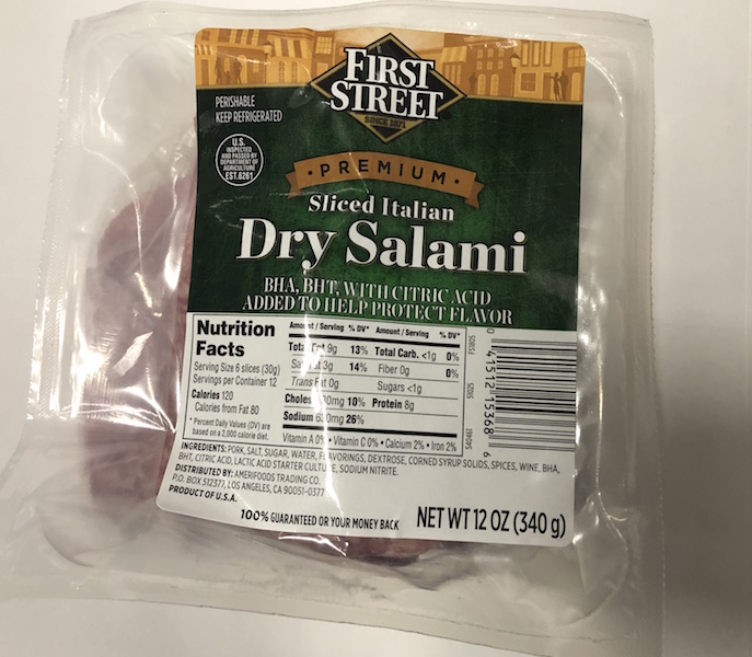 First Street Sliced Italian Dry Salami - 12/12 oz (SF# 45972) product image