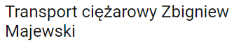 Transport Ciężarowy Zbigniew Majewski logo