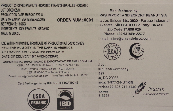 Organic Roasted Granulated Peanuts, Medium Size product image