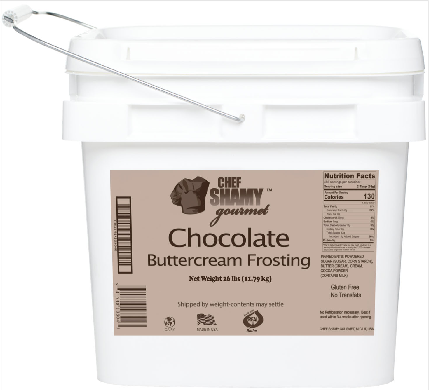 "Real Butter" Chocolate Butter Cream Frosting 3.5 gallon product image